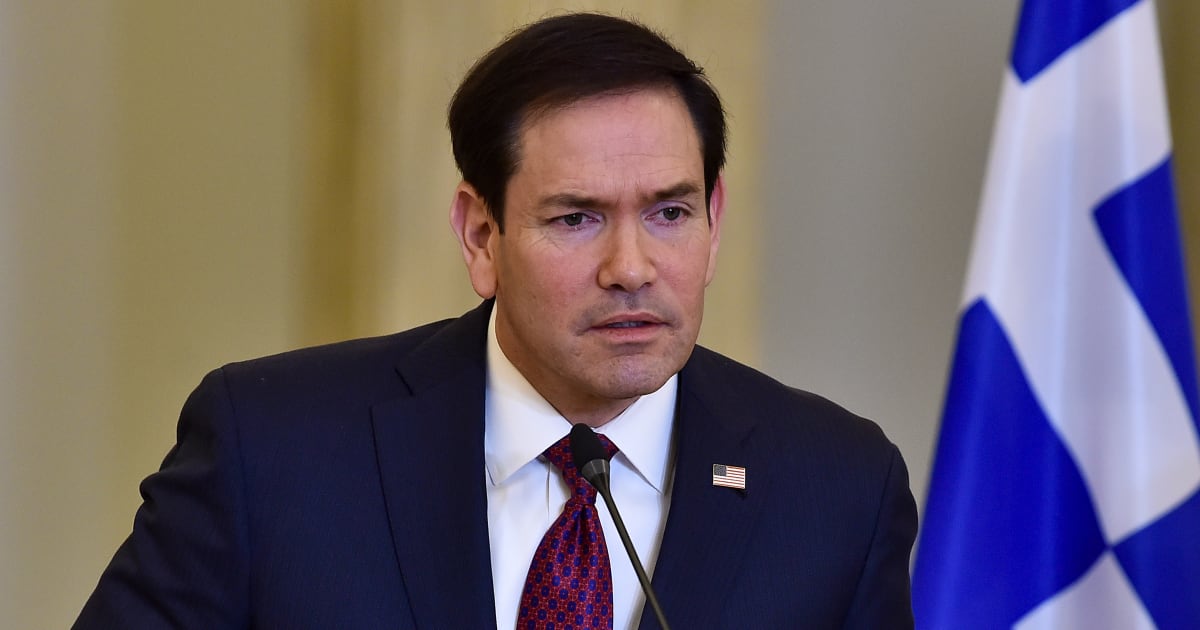 Marco Rubio meets with Greek Foreign Minister Giorgos Gerapetritis (not pictured) during a visit as part of a four-day, three-nation tour of NATO allies and launch the sixth round of the US-Greece Strategic Dialogue on October 7, 2026 (Getty Image)