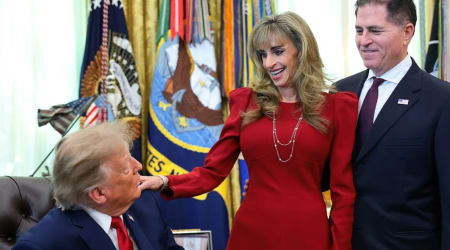 Trump offers Susan Dell ‘complete and total endorsement’ after surprise Oval Office moment