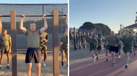 Video shows Pete Hegseth trailing Marines during run after demanding tougher fitness standards