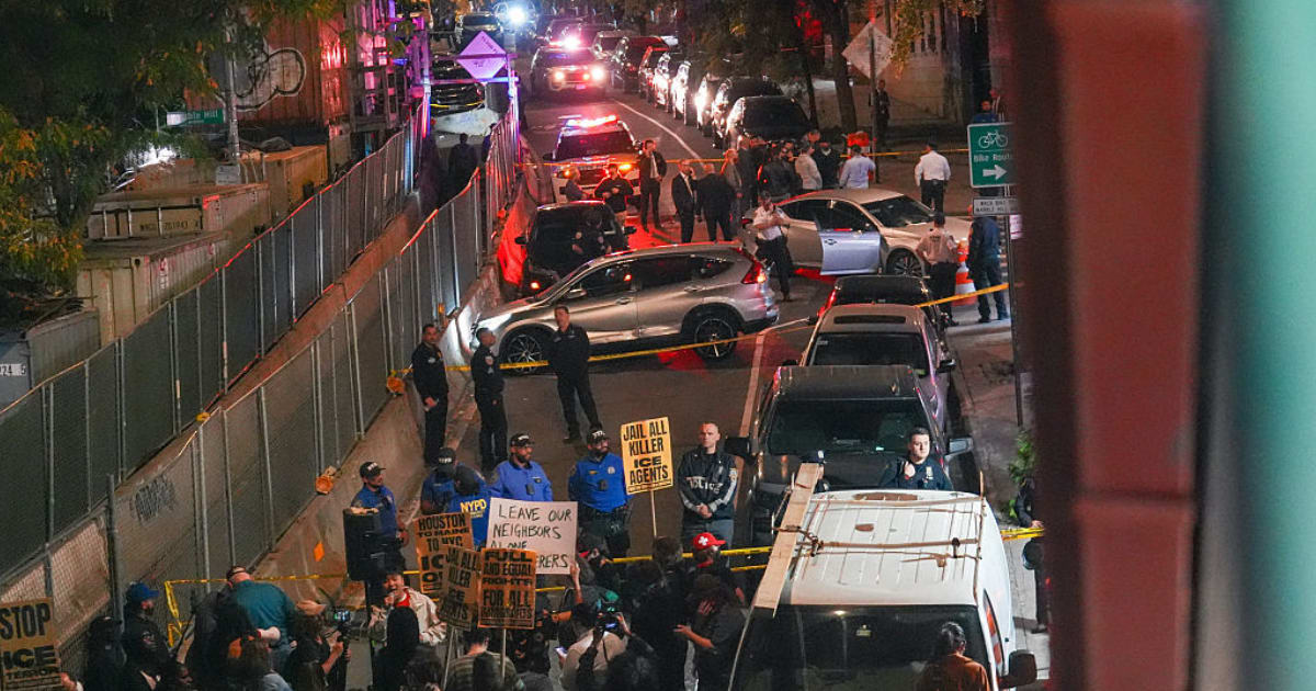 A car reportedly belonging to a man who was shot by an Immigration and Customs Enforcement (ICE) officer during an operation in the Bronx borough of New York is seen on October 8, 2026, in New York City (Getty Images)