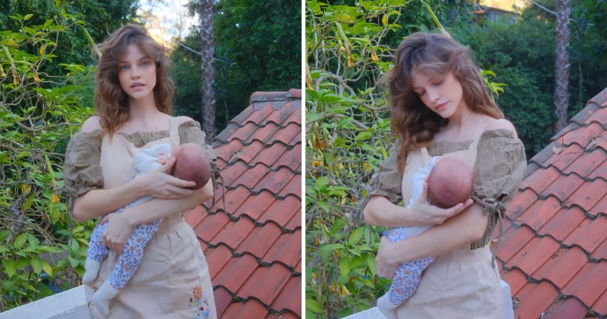 Barbara Palvin shared a rare glimpse of daughter Sylvie while celebrating her first birthday as a mother (@realbarbarapalvin/Instagram)