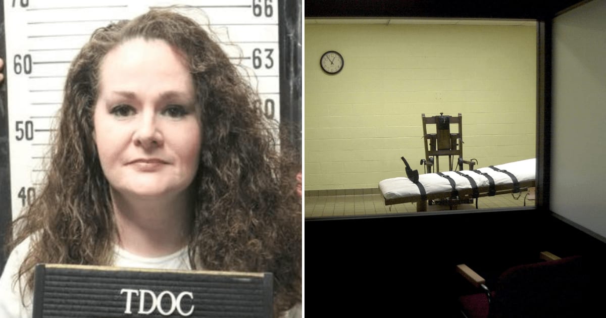 Christa Pike returned to a Tennessee prison after 10 days in hospital, though arm pain and memory problems raised concerns about her recovery (The Tennessee Department of Correction, Getty Images)
