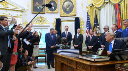 Trump’s DOJ to investigate ABC, CBS, CNN, Fox News and NBC over White House press pool boycott