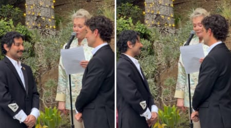 'Hacks' star Mark Indelicato marries David Watson as Jean Smart officiates ceremony