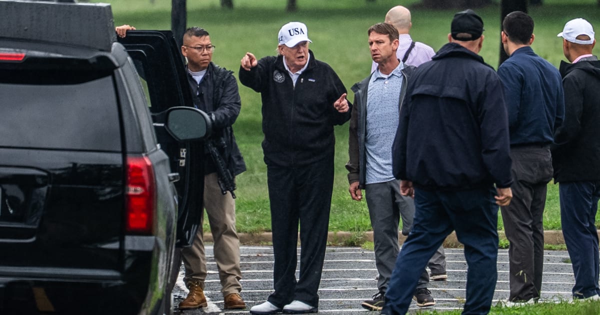 President Donald Trump tours East Potomac Golf Links on June 28, 2026 (Aaron Schwartz/Getty Images)