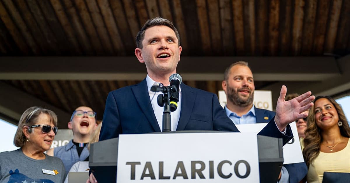 A social media post claims Democratic Texas State Rep. James Talarico's absence from the campaign was due to his treatment at a mental health facility (Brandon Bell/Getty Images)