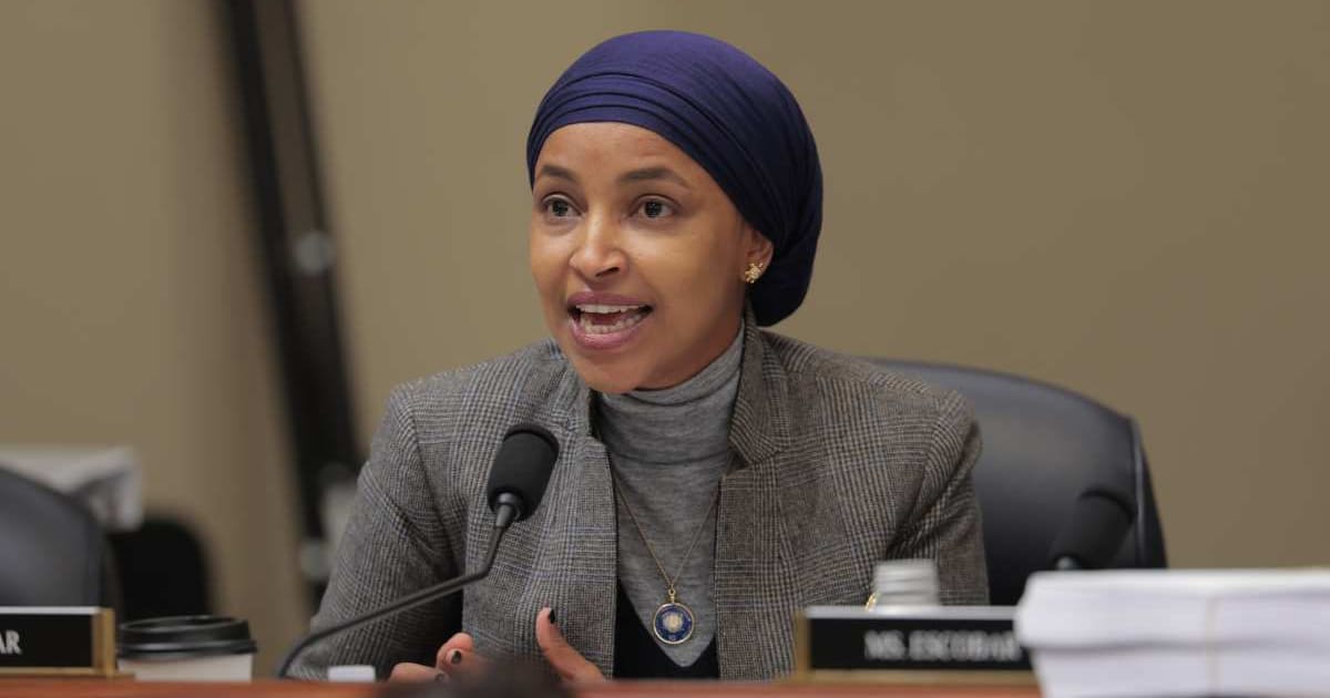 A social media rumor claims Rep. Ilhan Omar (D-MN) has been deported to Somalia over fraud after a raid at her house by federal agents (Anna Moneymaker/Getty Images)