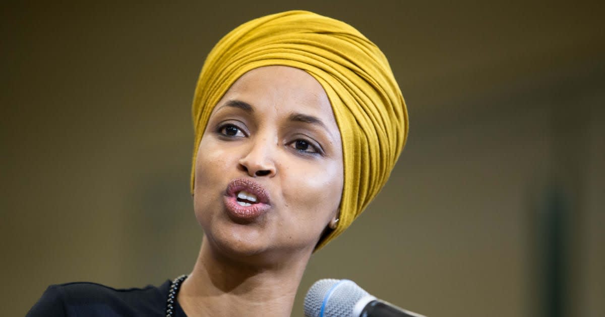Federal agents searched Rep Ilhan Omar’s Washington, DC, home as part of a separate ongoing criminal investigation involving her immigration paperwork (Getty Images)