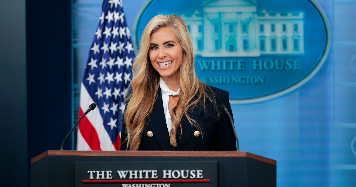The briefing, held on Tuesday, October 13, lasted approximately 14 minutes, with Katie Zacharia spending around eight minutes delivering prepared remarks before taking questions from reporters (Getty Images)