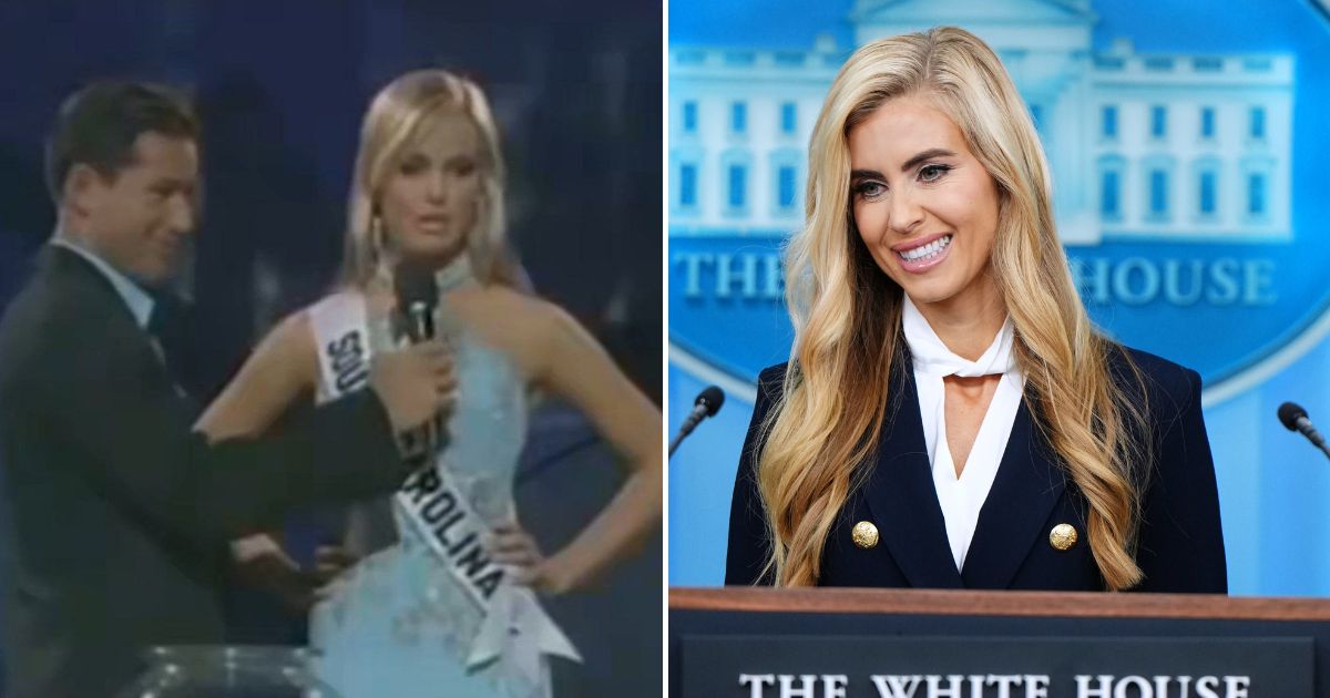 The viral video purportedly shows Katie Zacharia at the 2007 Miss Teen USA pageant (@GenXChristian60/X, AP Photo)