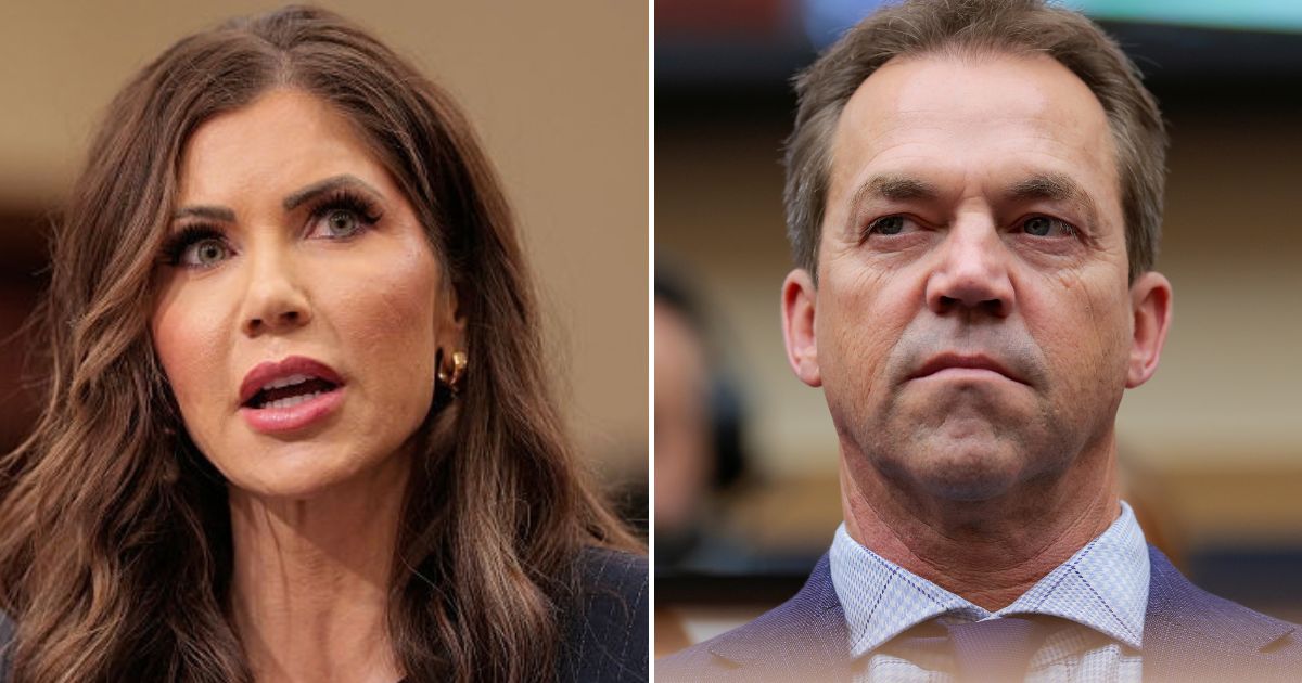 According to court documents, Bryon Noem’s legal team filed an official response in Hamlin County, South Dakota, weeks after Kristi Noem initiated divorce proceedings to end their 34-year marriage (Getty Images)